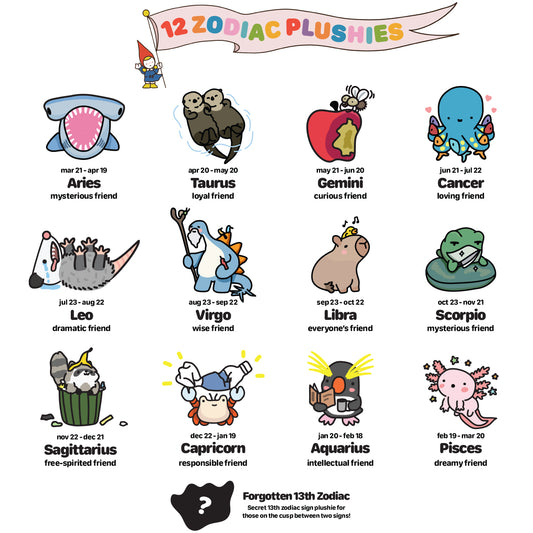 Mystery Box Zodiac Plushies