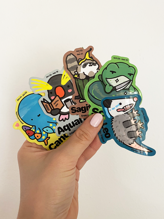 12 Pack Zodiac Friends Stickers