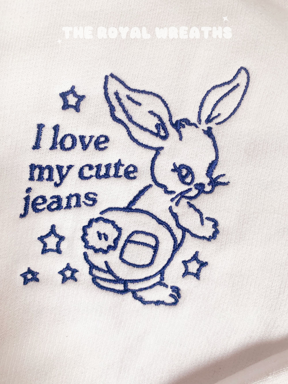 Embroidered Custom Cute Bunny Sweatshirt (NJ)