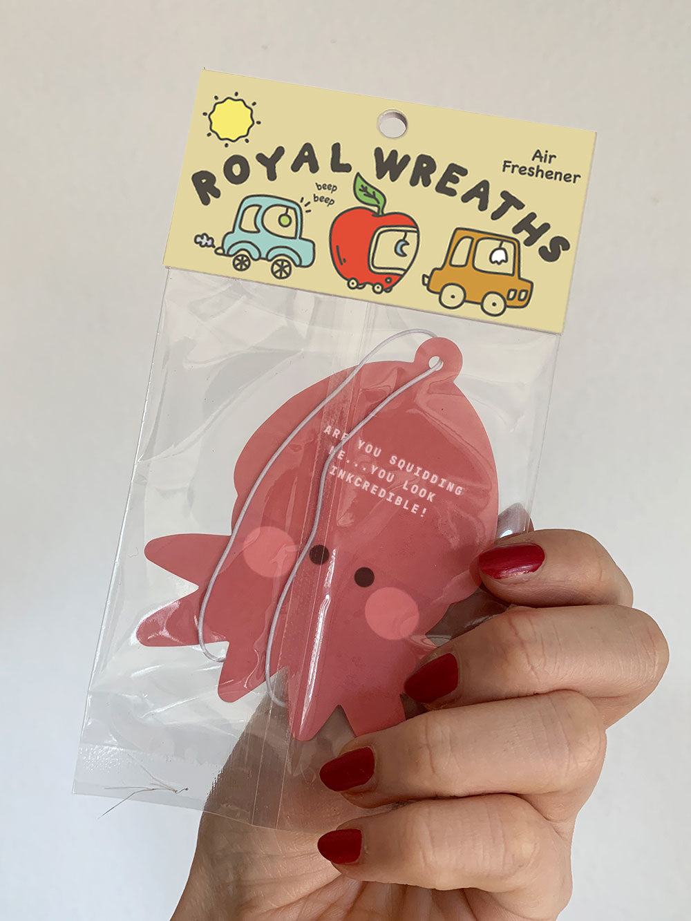 Sweet Squid Car Air Freshener (Raspberry)