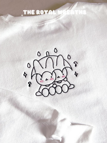 Embroidered Bunny Raining Day Sweatshirt