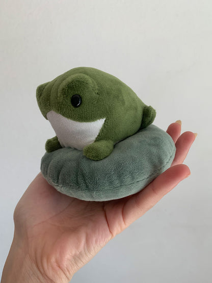 Carl the Frog Plush Toy Cute Frog With Lily Pad Keychain Plush