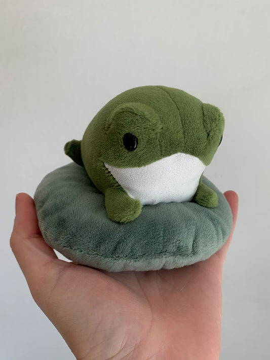 Henry The Frog Sitting On Lily Pad Plushie