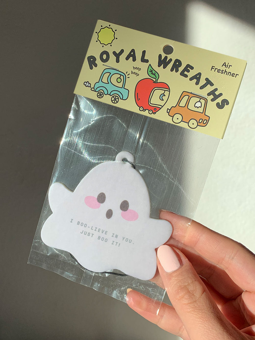 Shy Ghost Car Air Freshener (Vanilla)