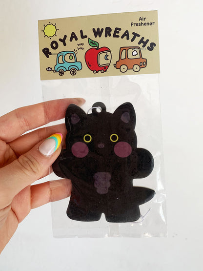 Spooky Black Cat Car Air Freshener (Lavender)