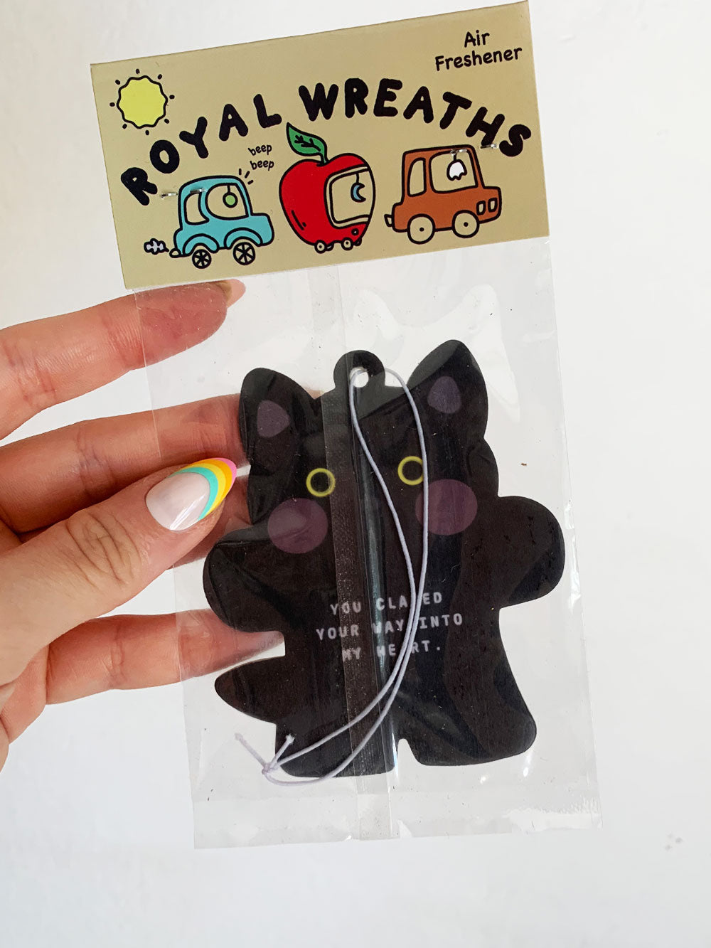 Spooky Black Cat Car Air Freshener (Lavender)