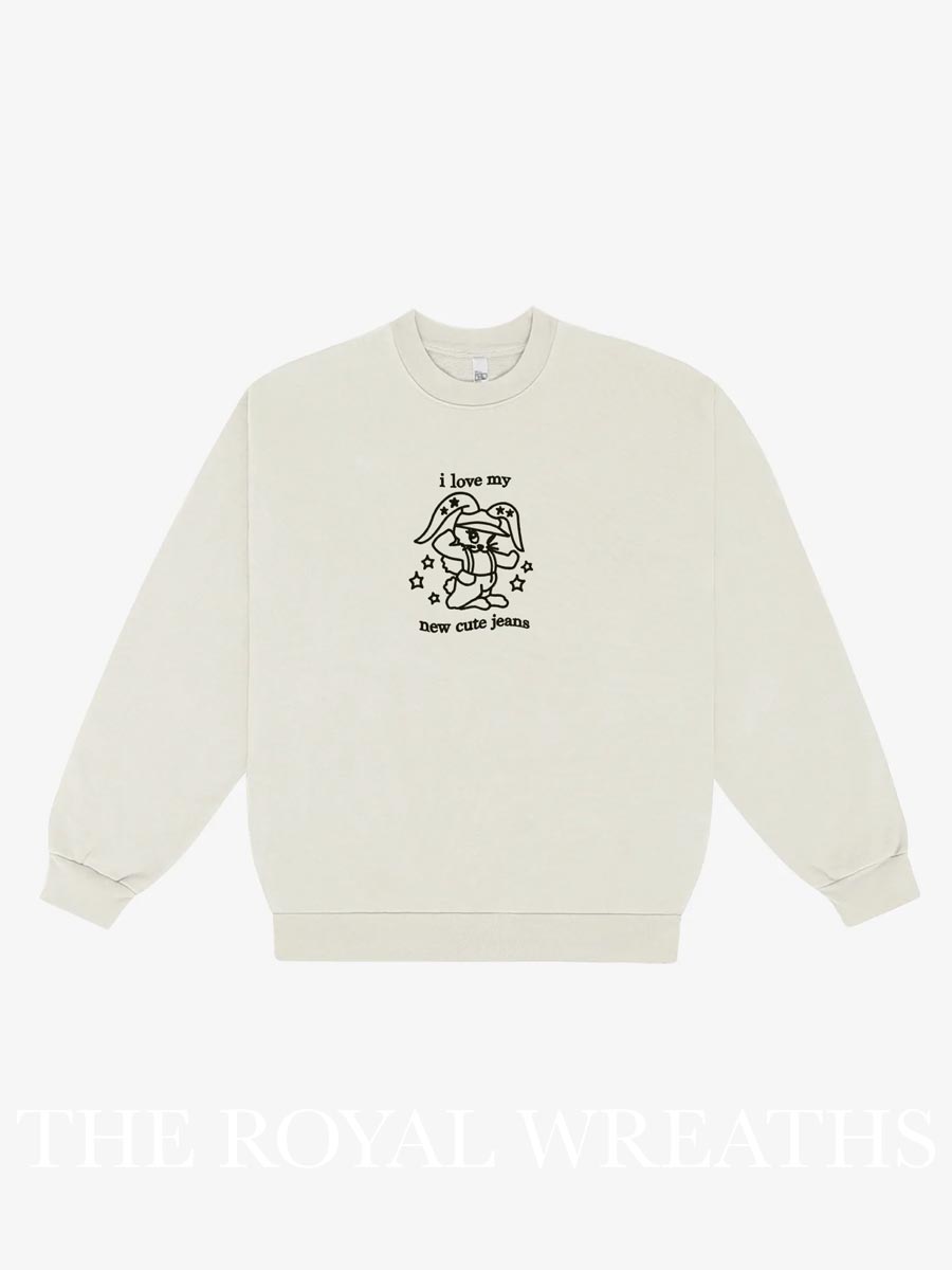 Embroidered Custom Cute Bunny Sweatshirt (NJ)